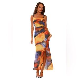 chinese dress ladies Moon Aura Pleat Detail Strapless Maxi Dress Blue